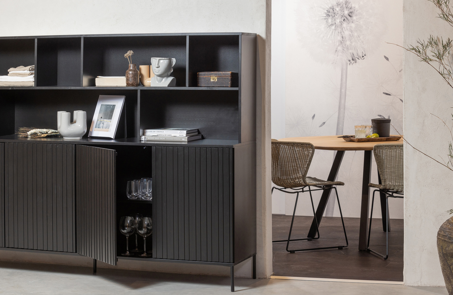 Esstisch Tablo 130 x 130 cm Metallbeine Holztisch Eiche FSC-zertifiziert