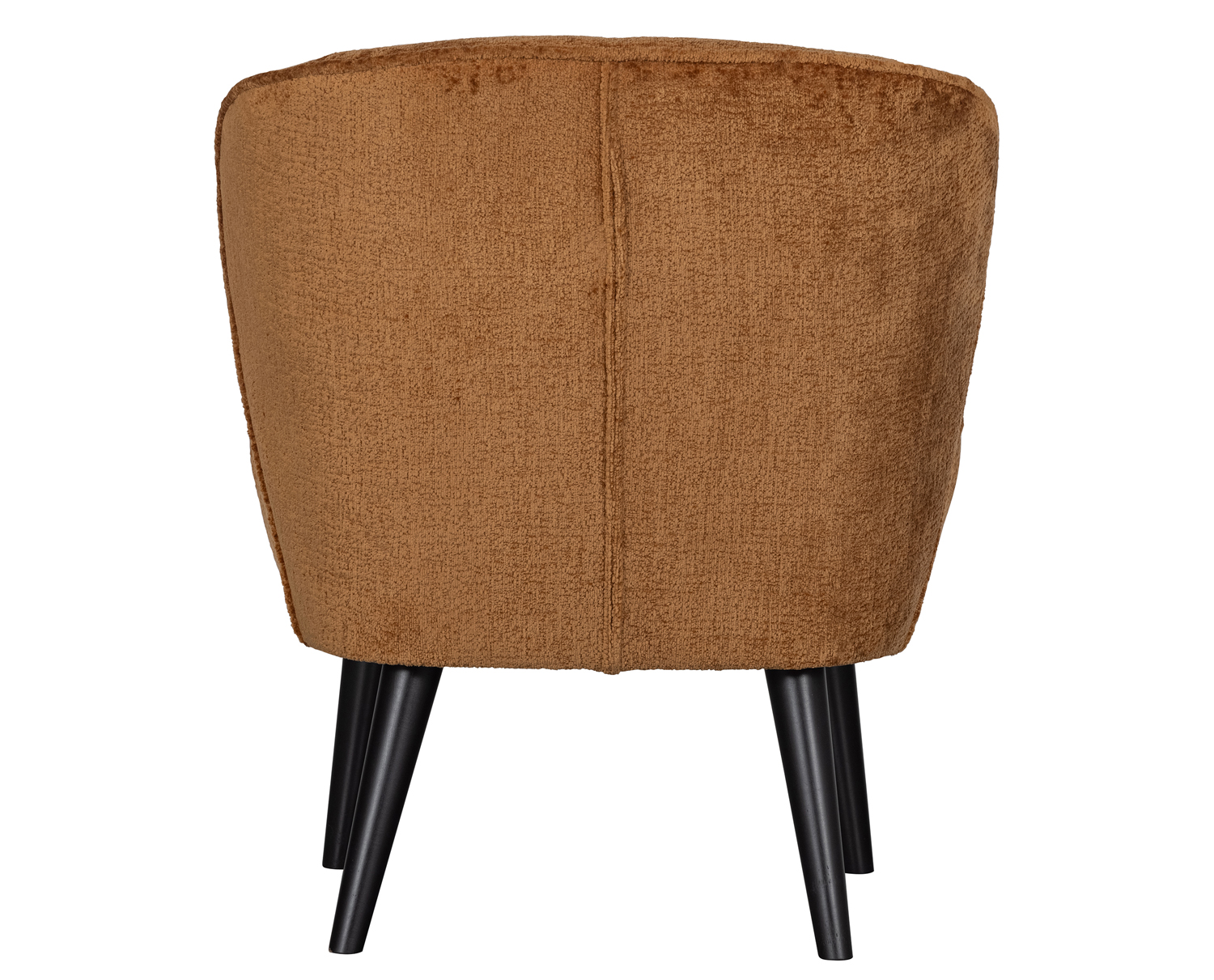 woood Sessel SARA structure velvet cognac Clubsessel