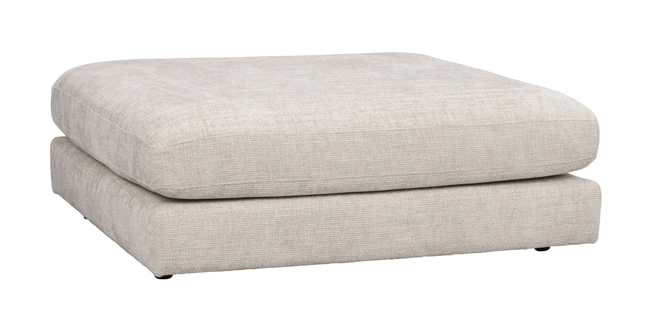 Fusshocker Hocker ALMA hellgrau 112 x 103 cm