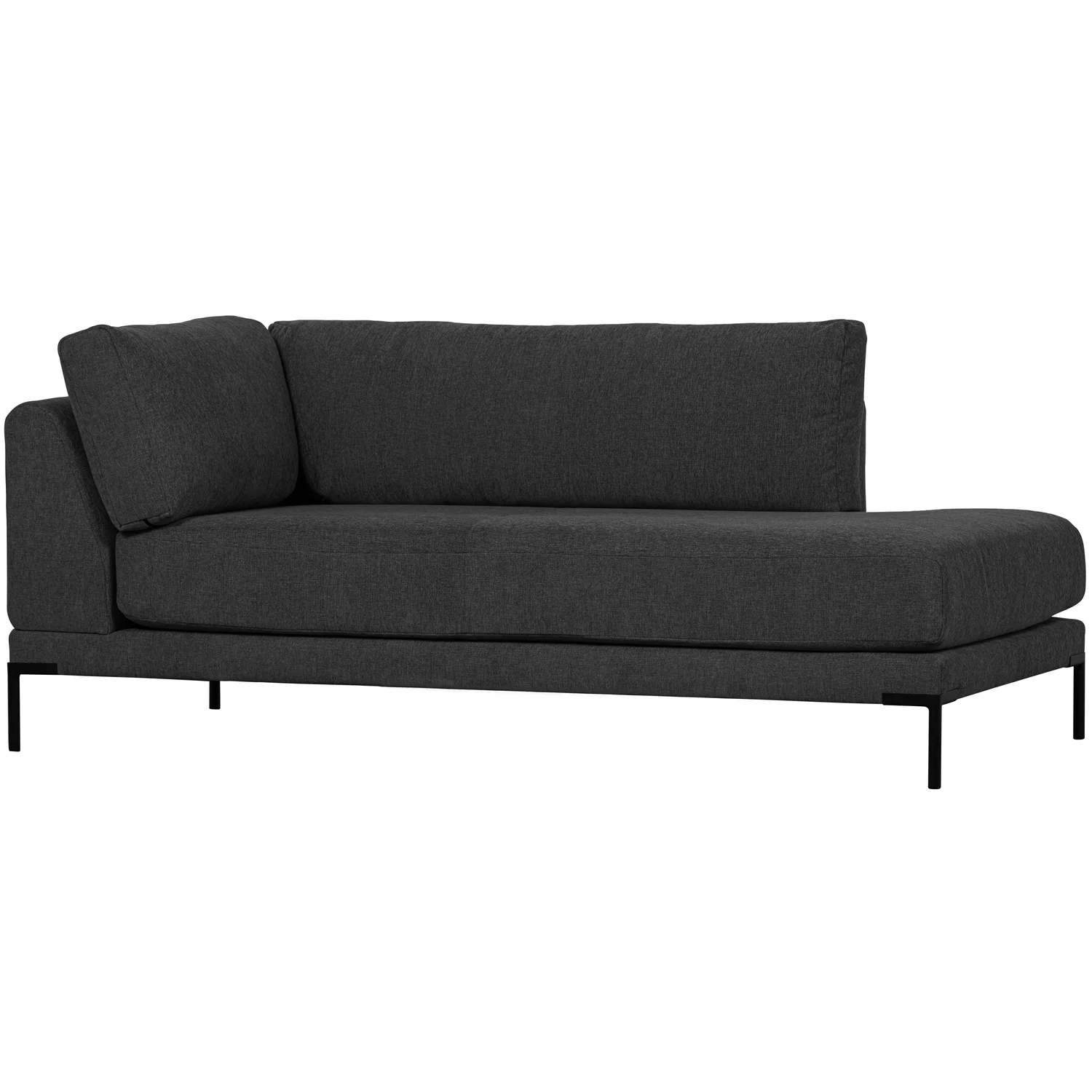 Lounge Element Couple rechts Chenille Stoff dunkelgrau Couch Sofa