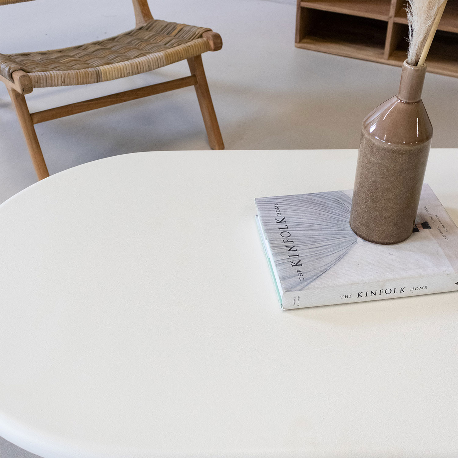 Couchtisch GRACIA oval 120 x 65 cm beige