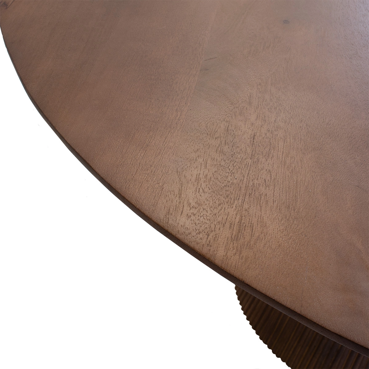 Esstisch SAVOIR rund Ø 130 cm Mango Massivholz dunkelbraun