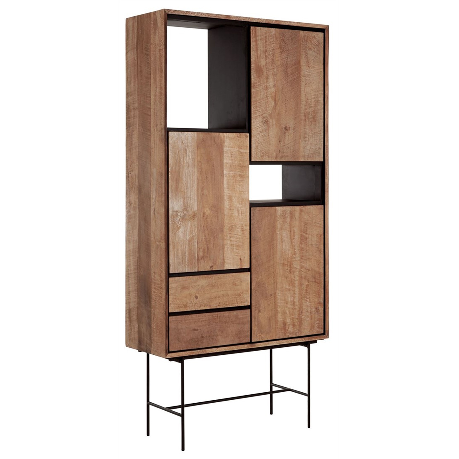 Highboard Schrank Metropole II H 210 cm Teakholz