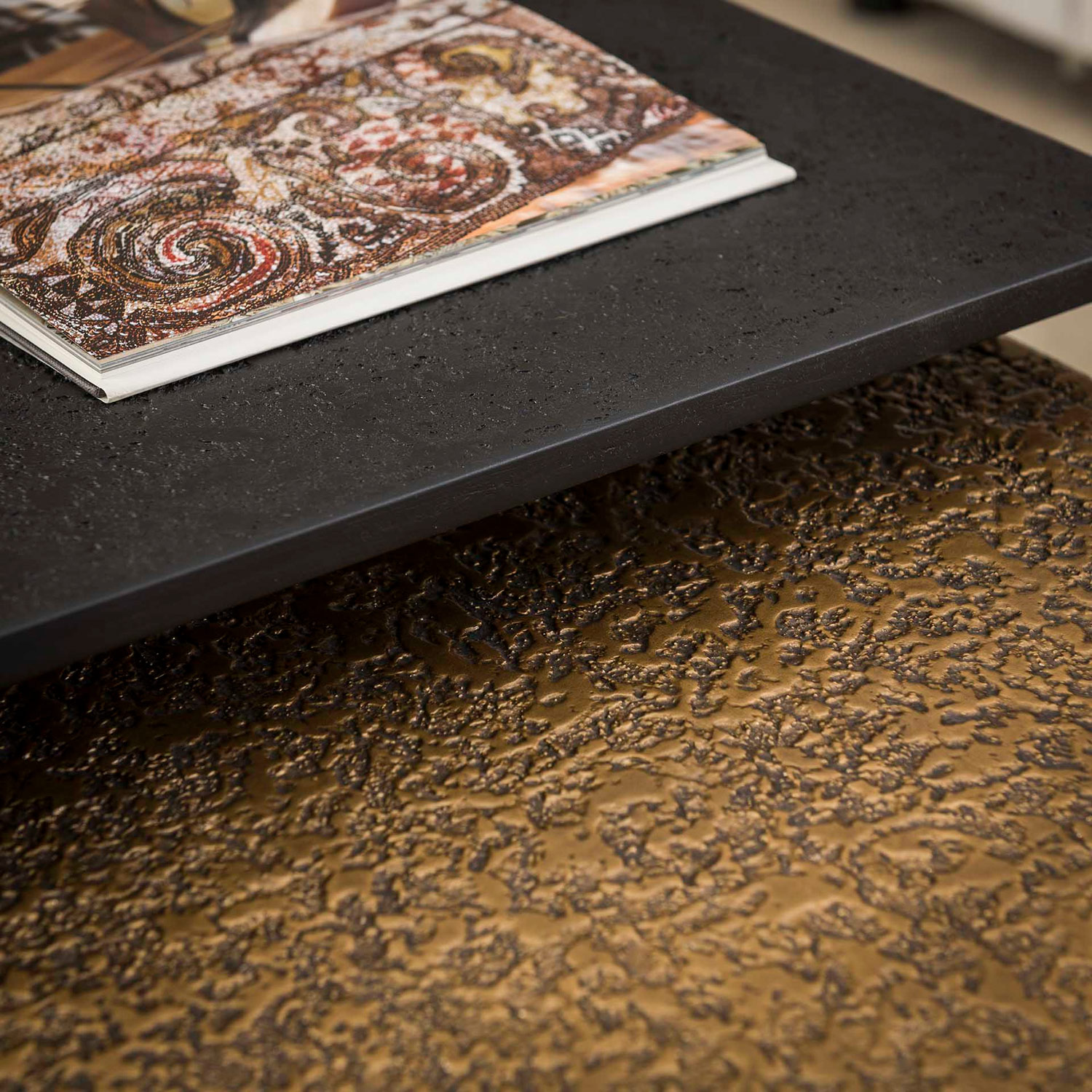 14286_03 2er Couchtisch Set Metall antikbronze schwarz Tischset Beistelltische