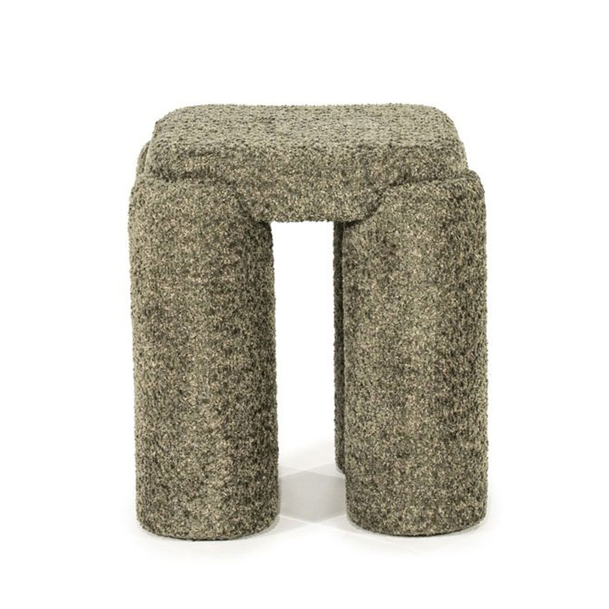 Pouf Omla H 47 cm grün Hocker Sitzhocker
