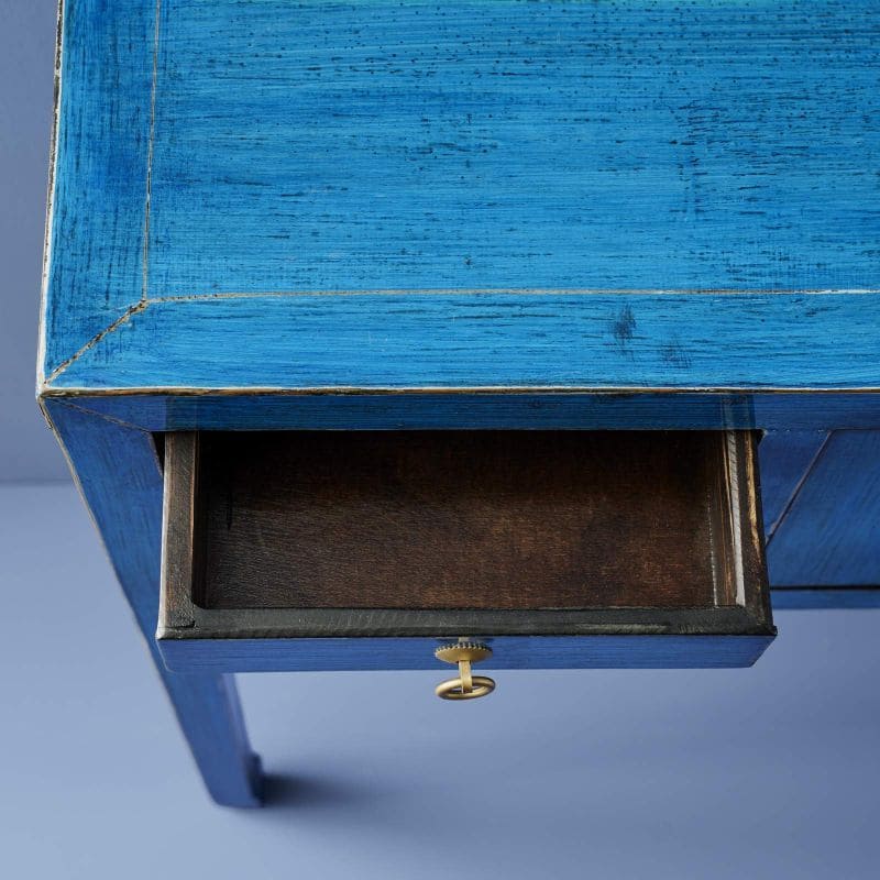 Konsolentisch Majesté 100 cm Ulmen- und Kiefernholz vintage blau