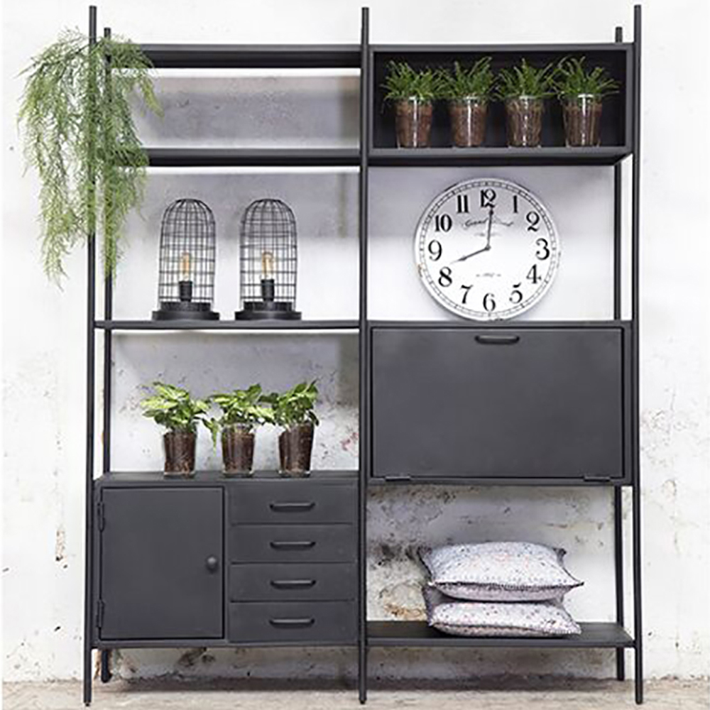 Industrie Regal GEORGIA Metall schwarz