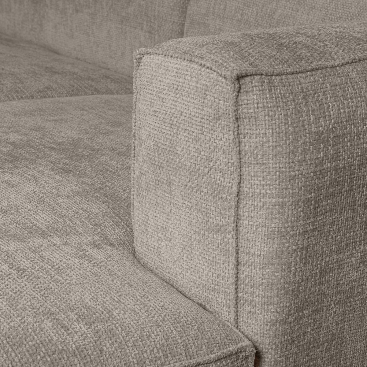 Ecksofa BEAN Melange Travertin Longchair rechts