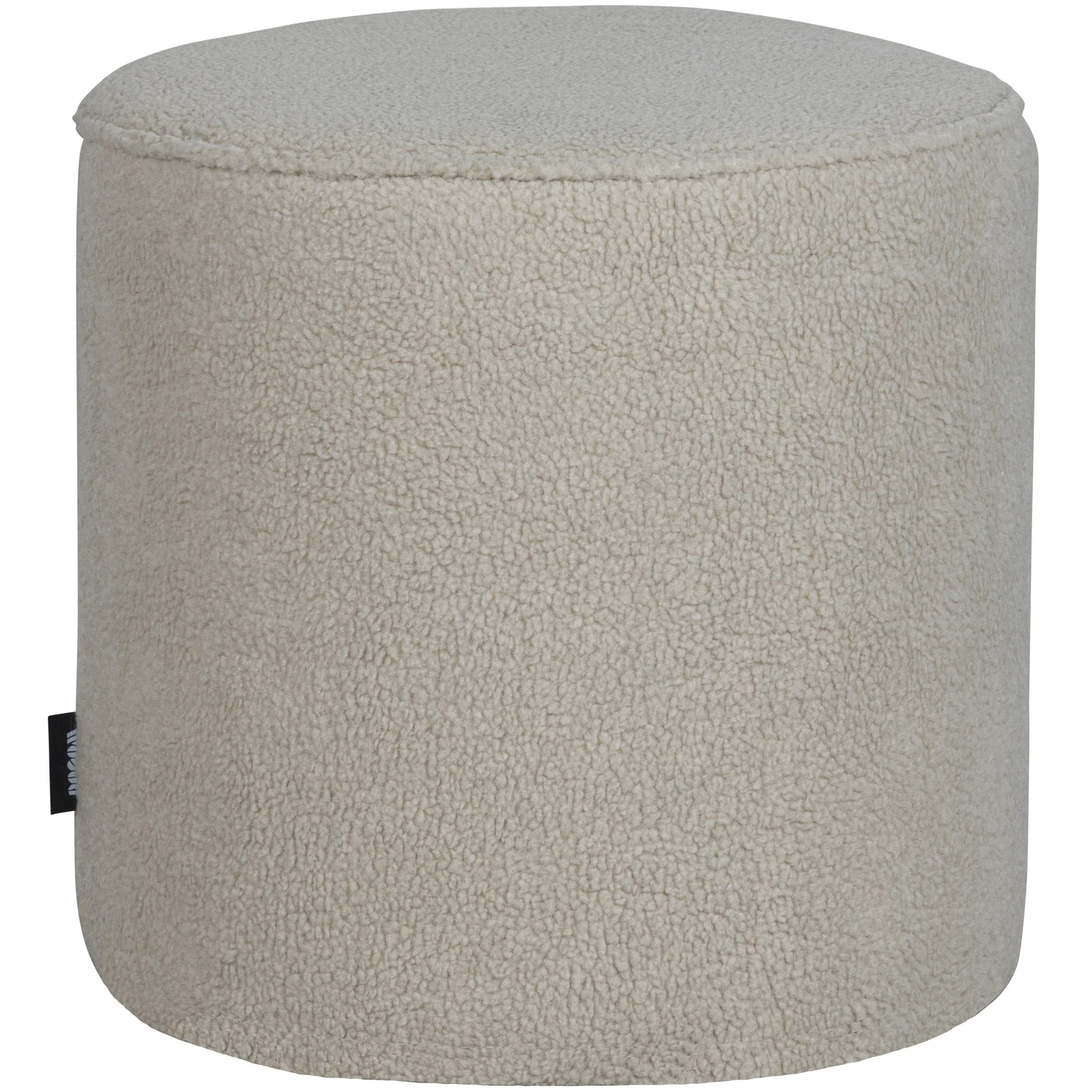Sitzhocker Hocker Ø 46 cm SARA Teddystoff off white