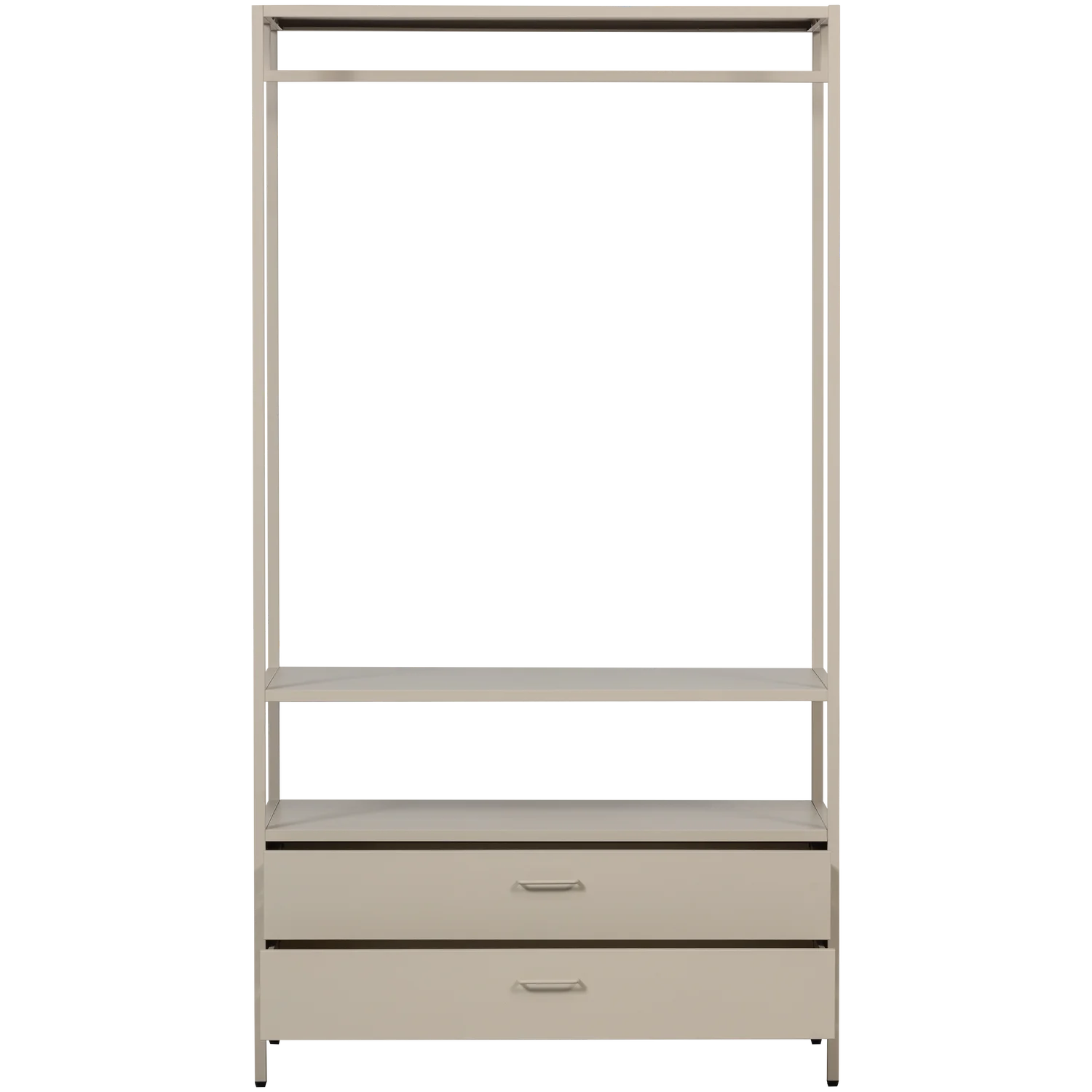 Kleiderschrank Kleiderständer Ferris B 100 cm Metall sandfarben  