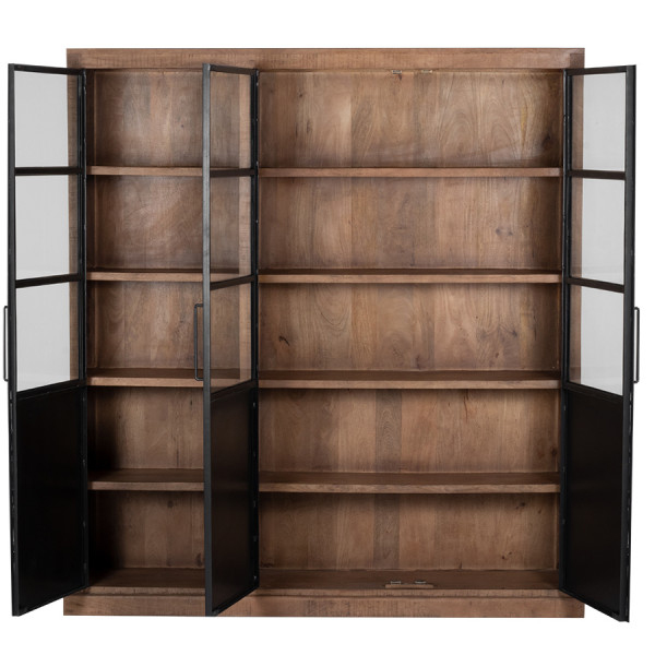 Schrank Vitrine Havard B 180 cm Mango Holz