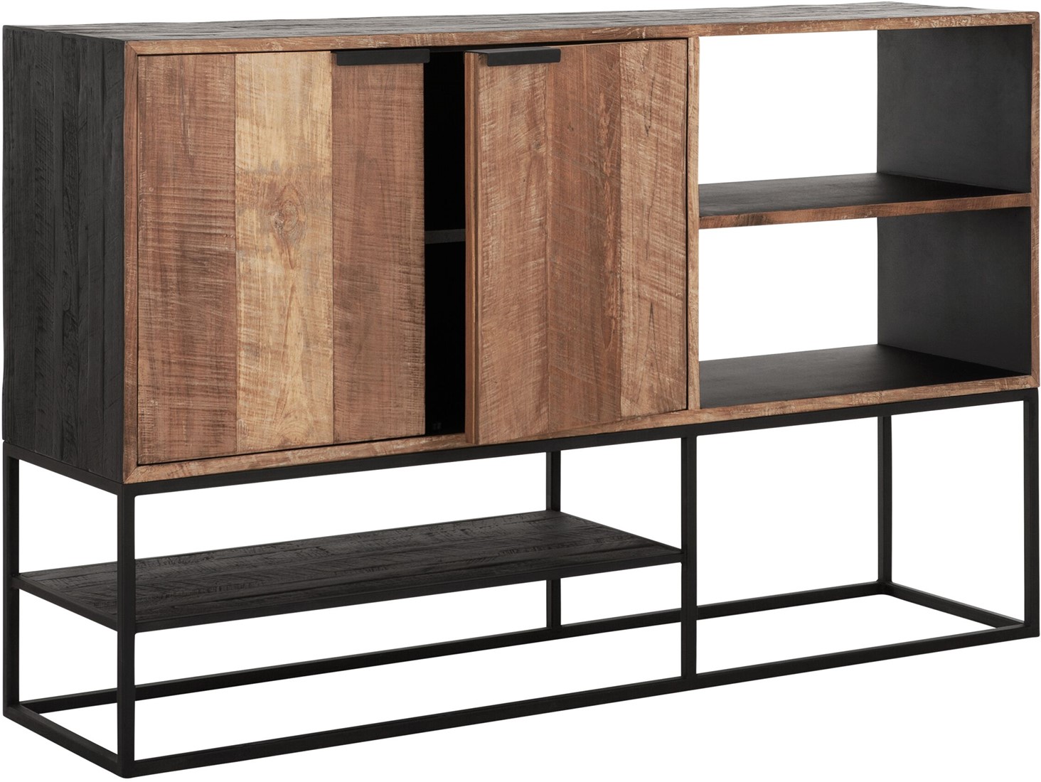 Sideboard Cosmo 160 cm recyceltes Teakholz Metall Kommode