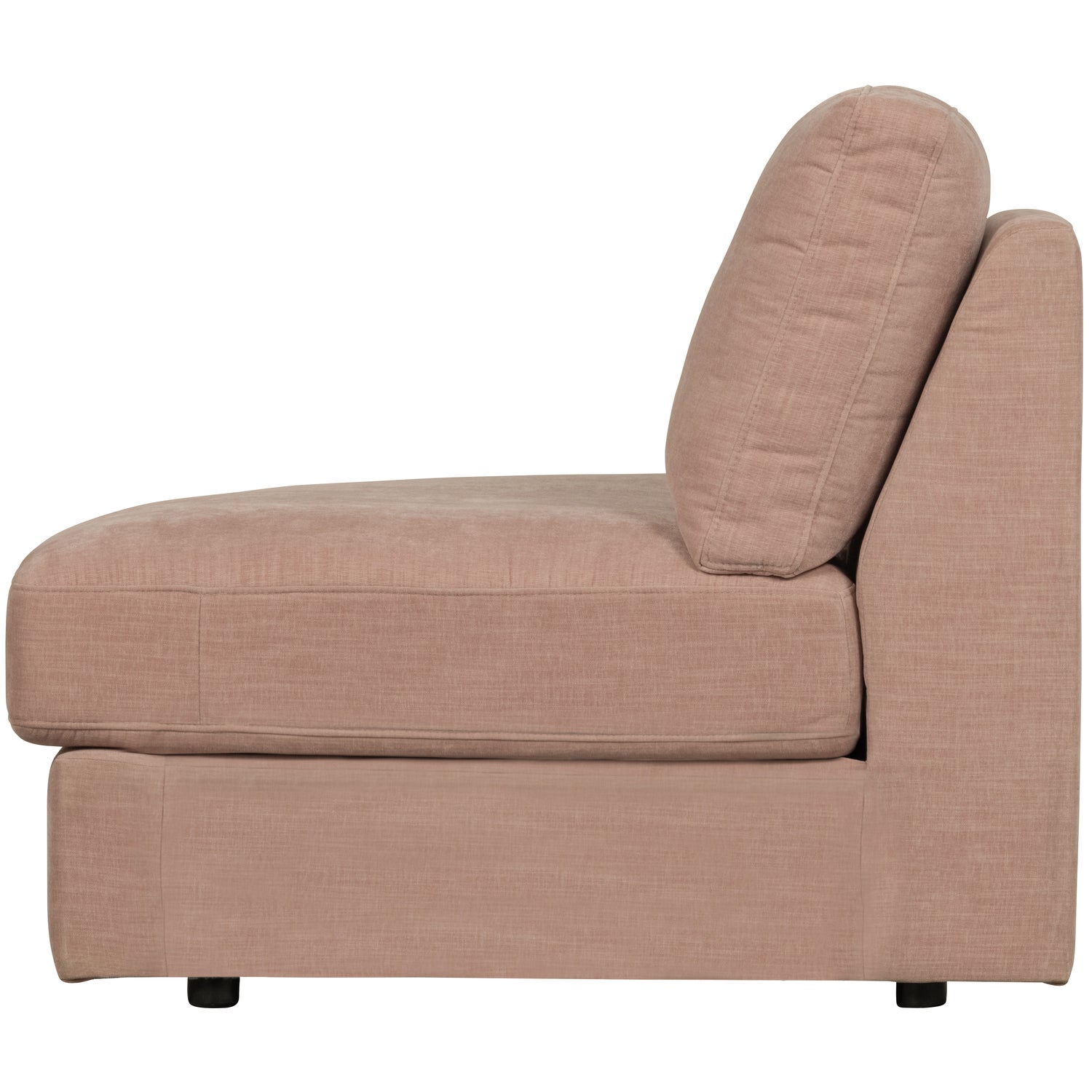 Sofaelement Eckbank FAMILY runde Ecke links Webstoff rosa