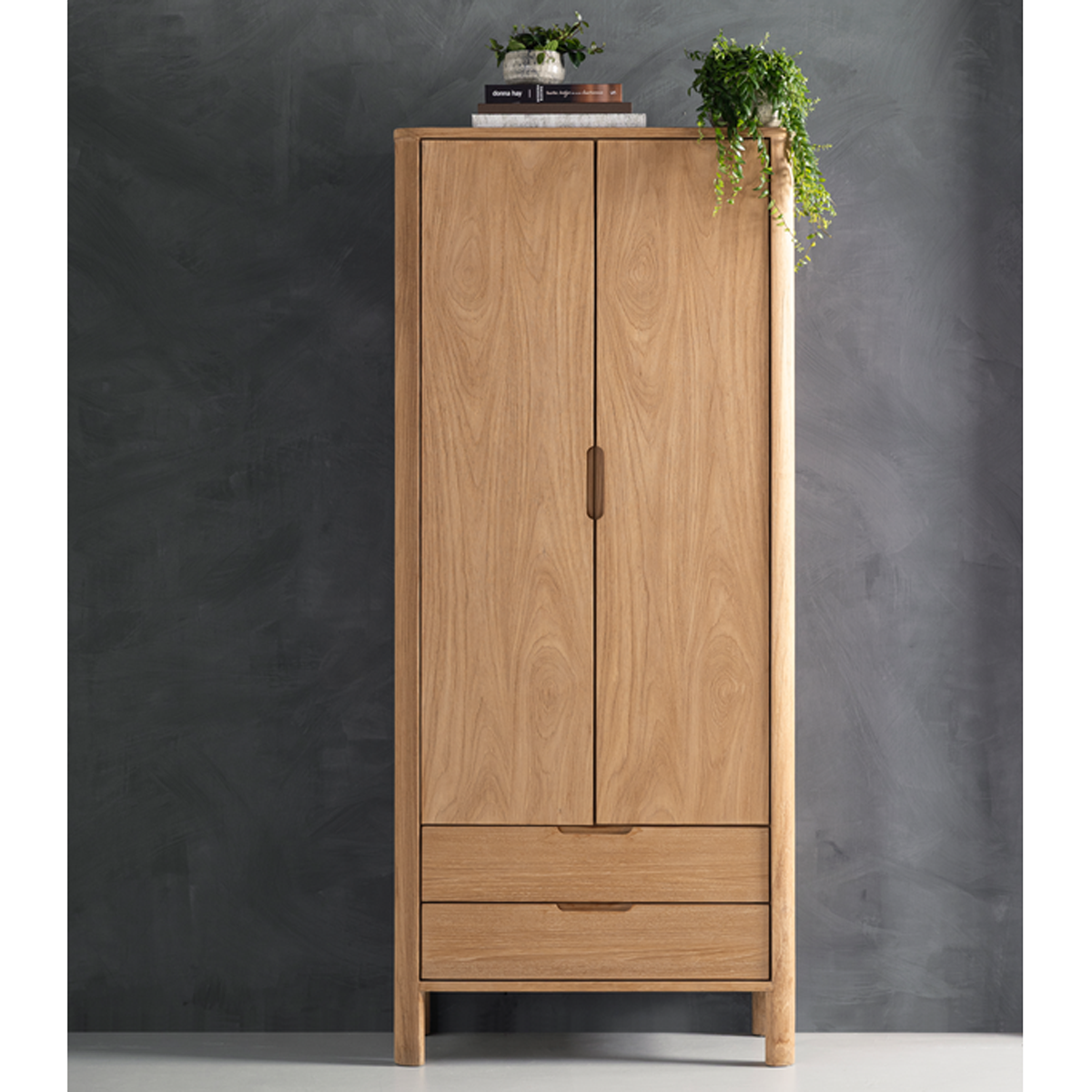 Hochschrank Forte H 190 cm Teakholz natur Schrank