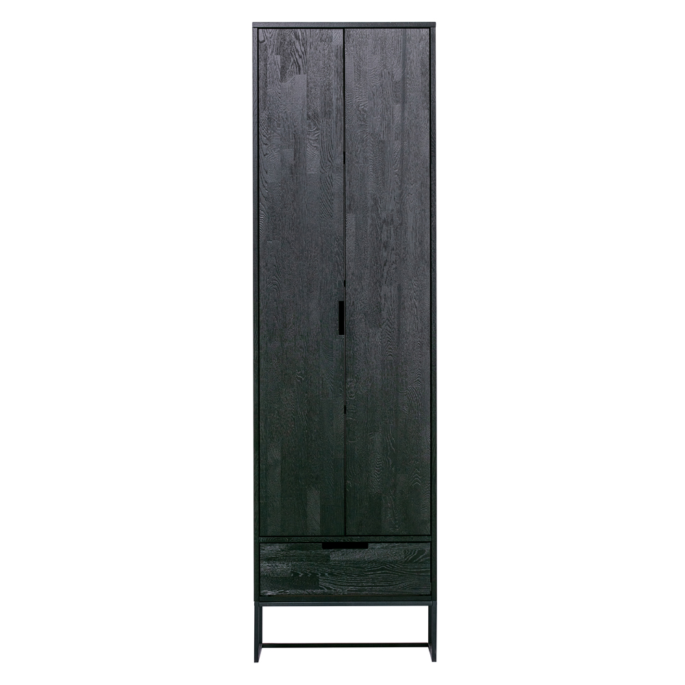 Hochschrank Schrank Silas H 210 cm Eiche schwarz