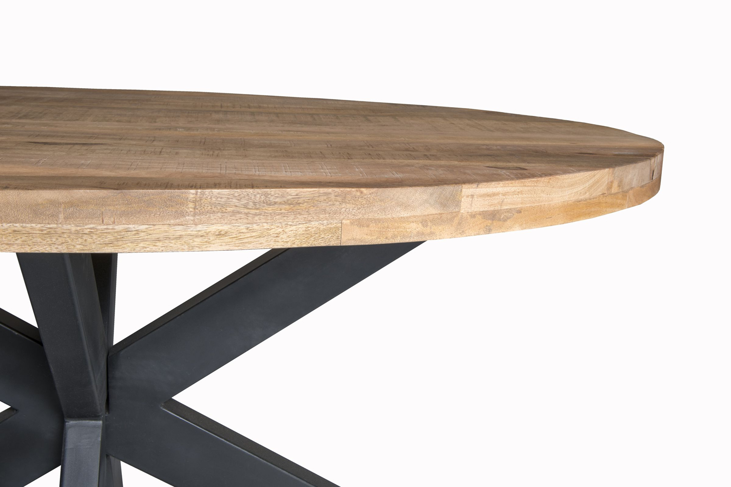 Esstisch oval 160 x 90 cm Mangoholz