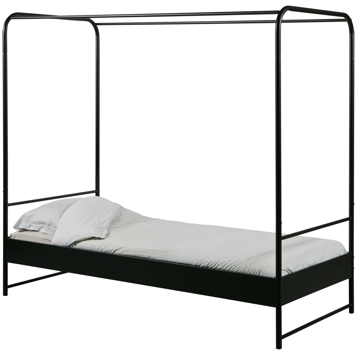 woood Himmelbett Bett Bunk 200 x 90 cm Metall schwarz
