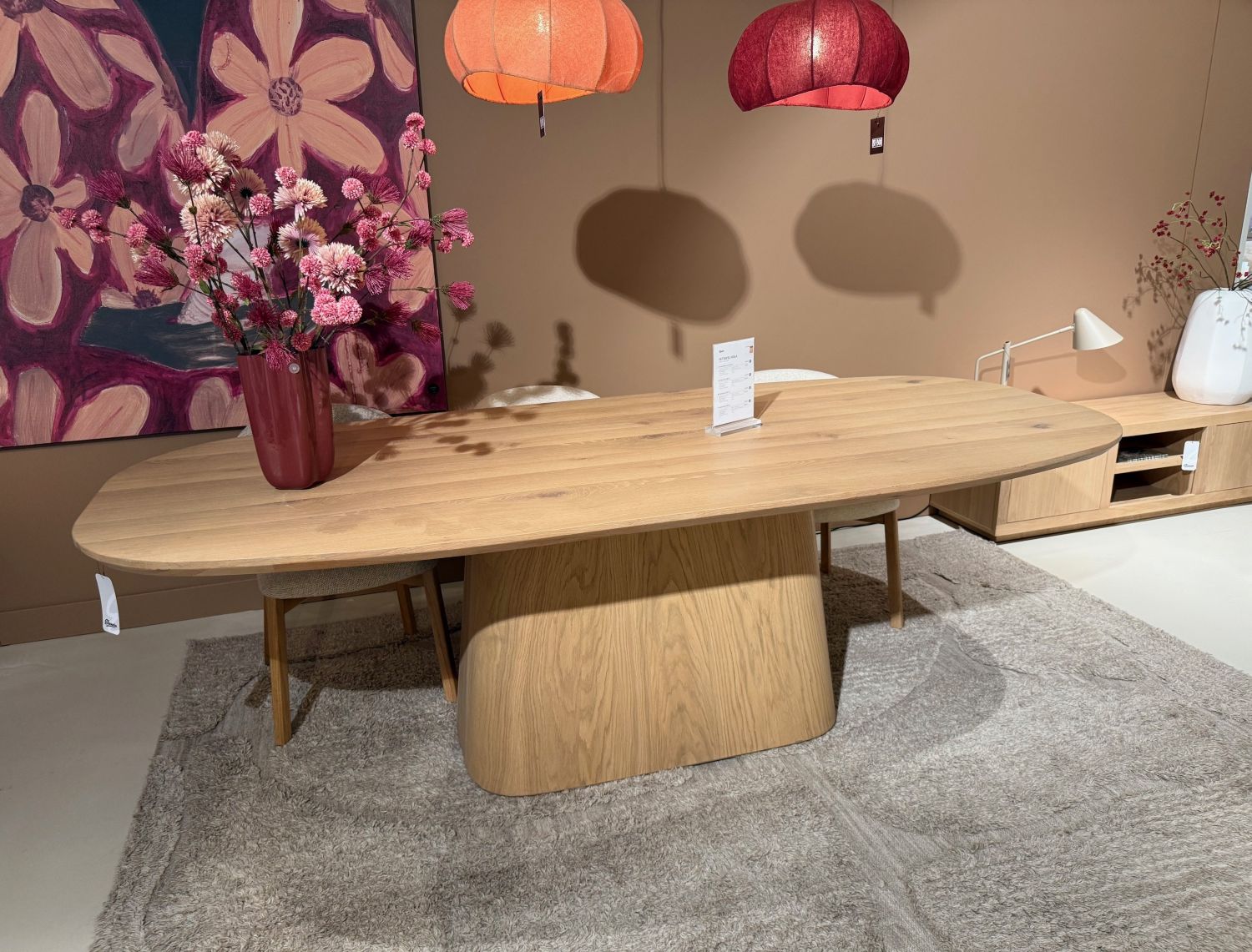 Esstisch ARON Nola 300 x 110 cm oval Eiche Holz natur