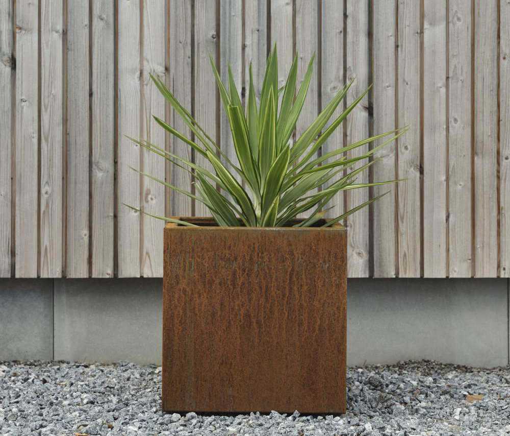 Pflanzkübel Kummin 40 x 40 cm Metall Corten Stahl Pflanztopf