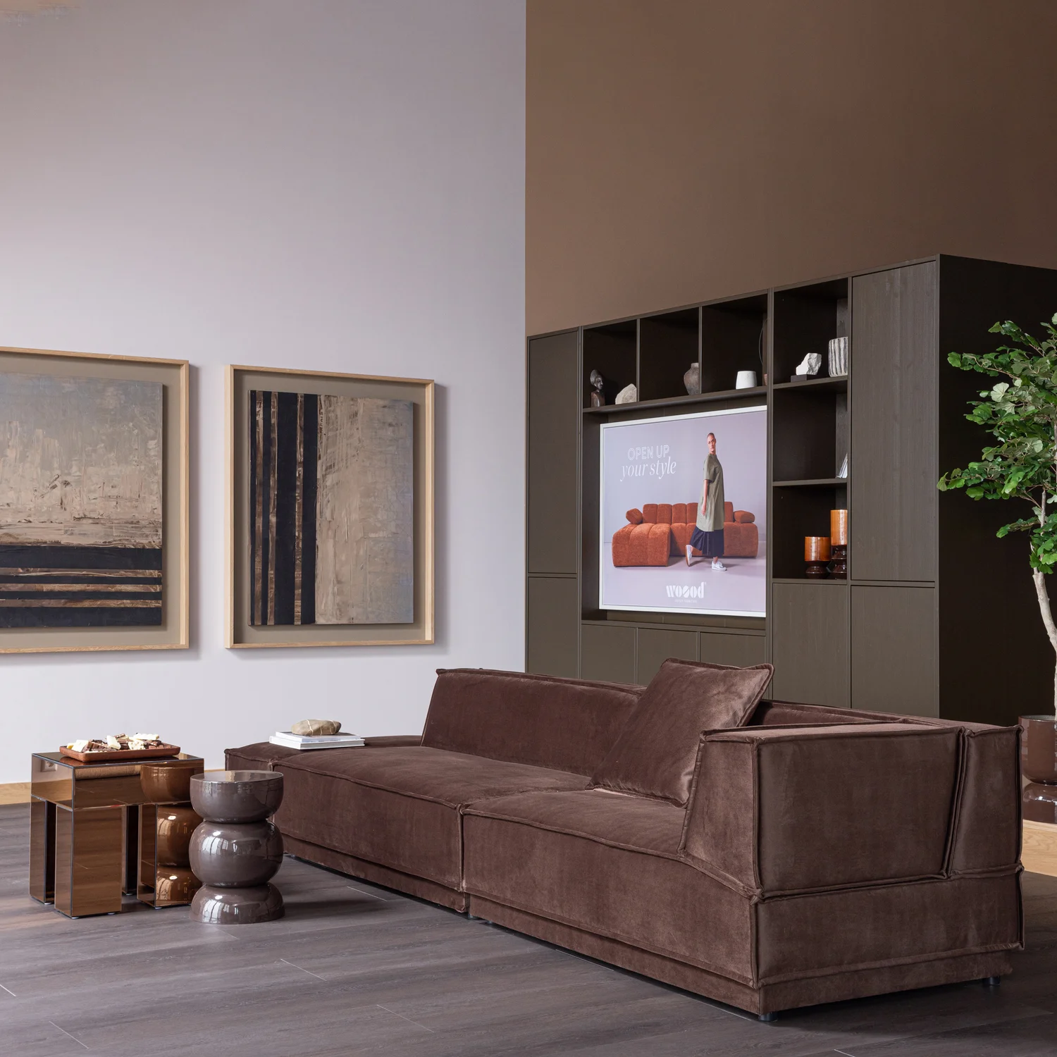 Beistelltisch MIRROX H 50 cm MDF Spiegelglas