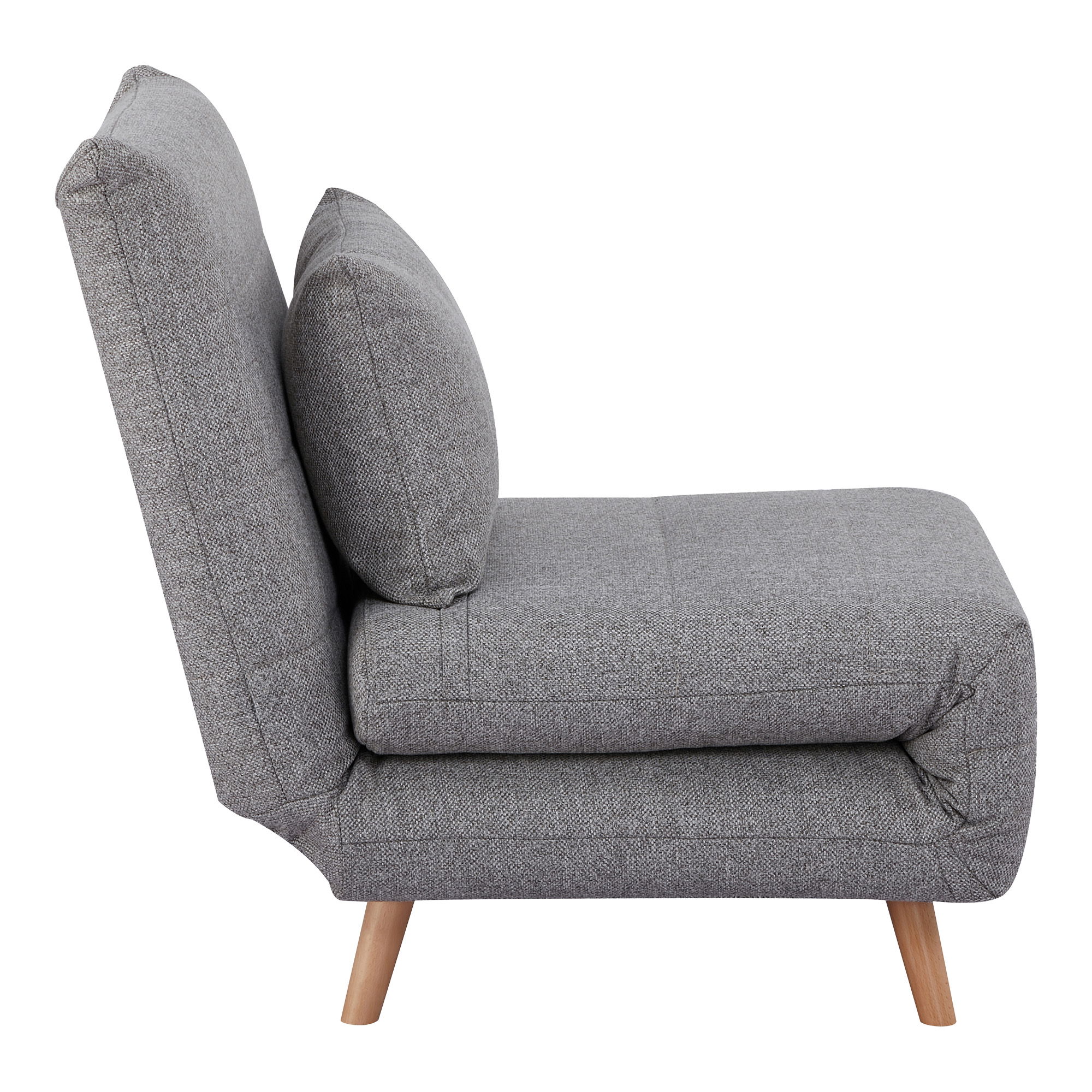 Sofabett Vancouver Stoff grau Relaxsessel Loungesessel Sessel