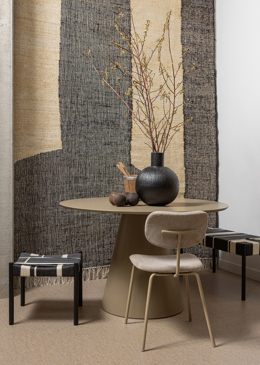 woood Esstisch Jorre Ø 120 cm rund MDF braun