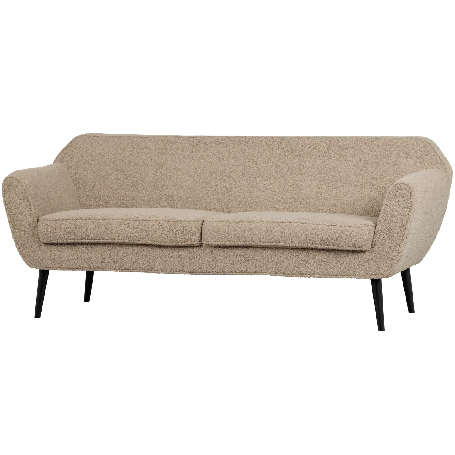 2,5 Sitzer Sofa ROCCO Teddystoff sandfarben Couch Loungesofa Garnitur Couchgarnitur