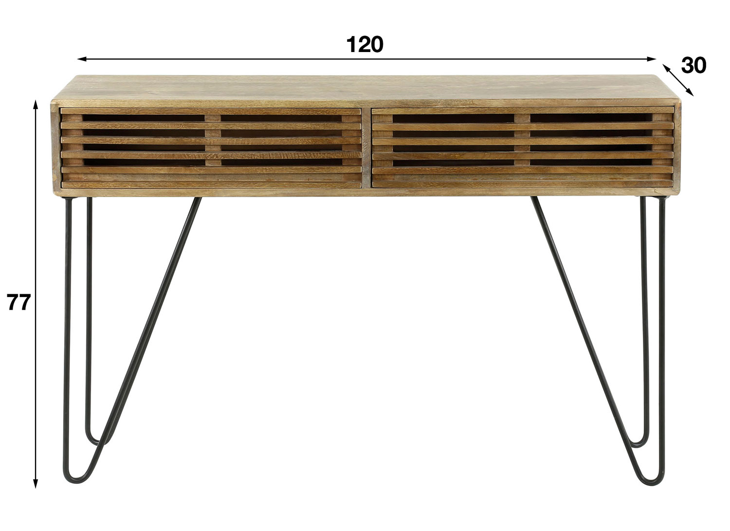 Konsolentisch NEVADA 120 cm Mangoholz