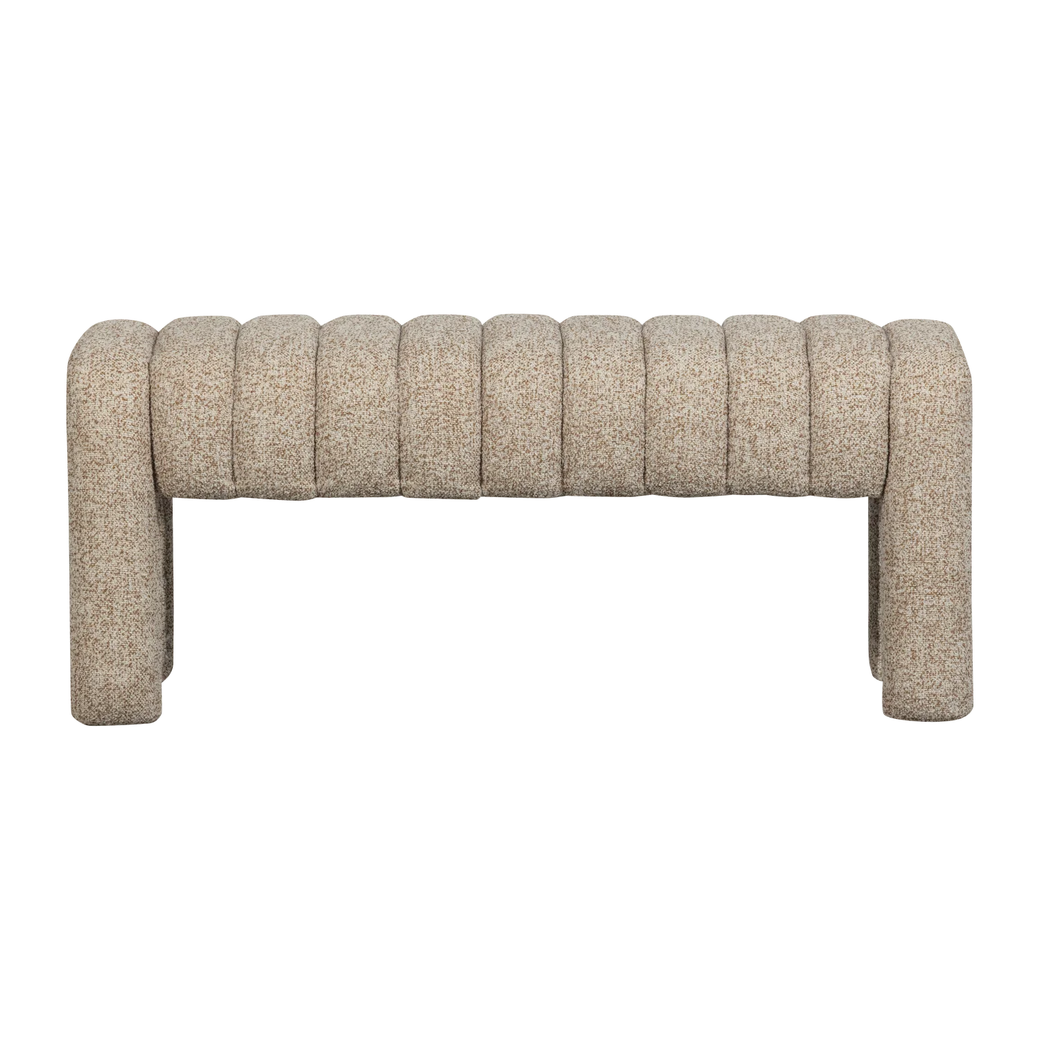 Esstischbank Polsterbank FREX 110 cm Bouclé-Stoff braun