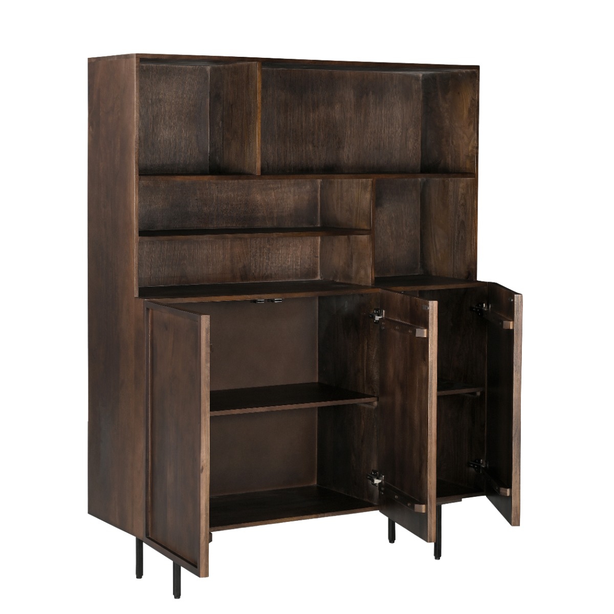 Anrichte Schrank Elan 135 cm Mangoholz braun  