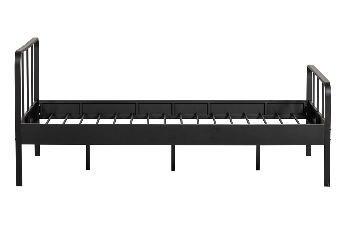 Einzelbett Mees schwarz 200 x 120 cm Metallbett Bett