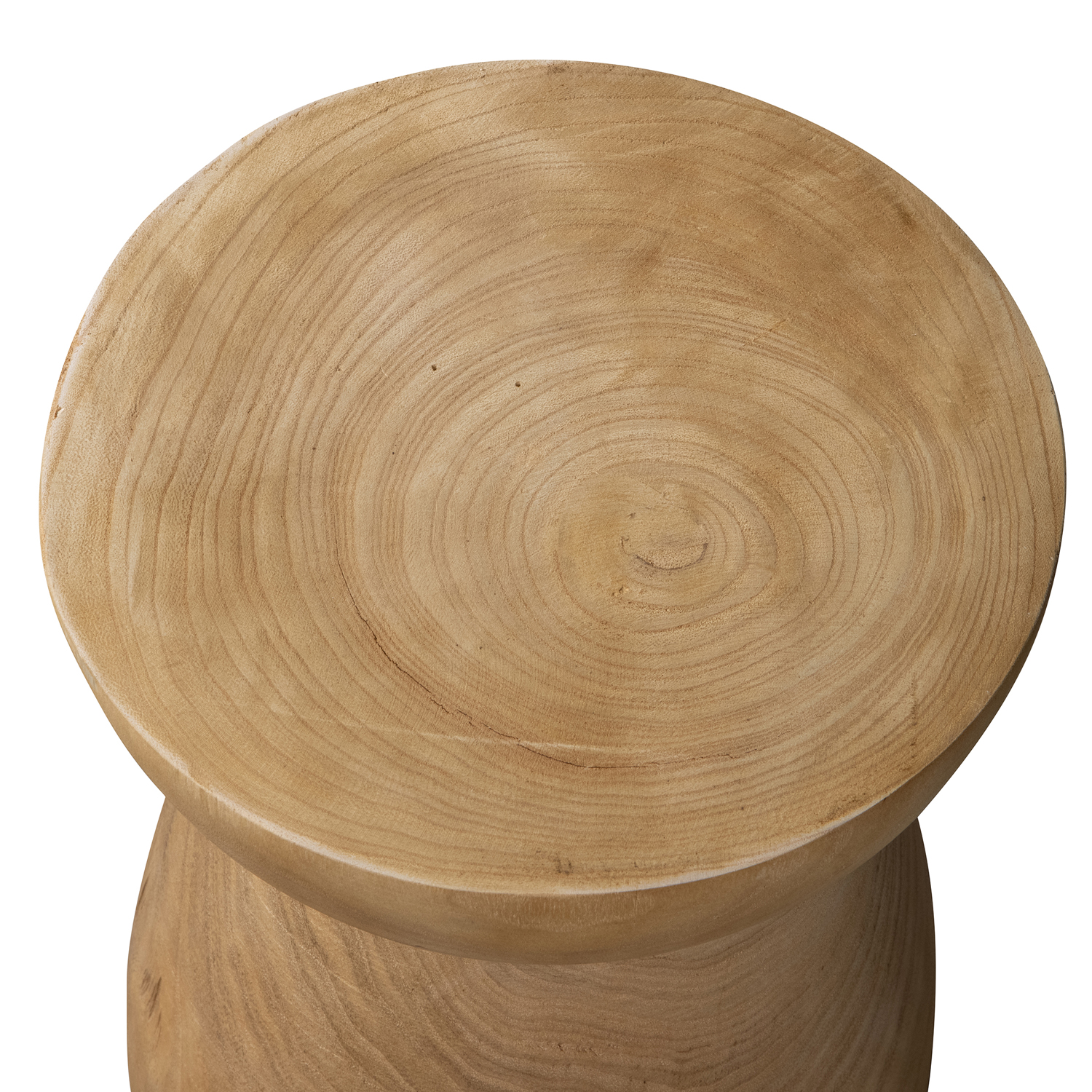 2er Set Woood Hocker Bink Ø 28 cm Paulownien Holz Natur