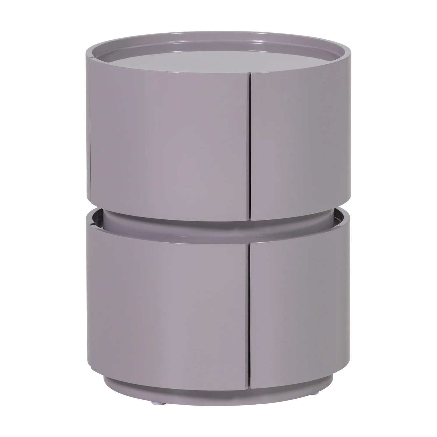 Kommode LUNEX H 50 cm MDF hochglanz hellgrau