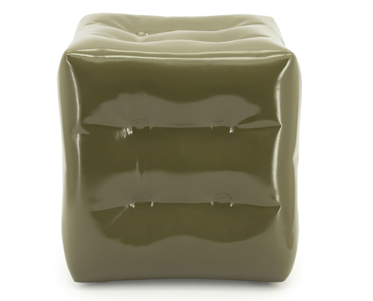 Pouf Sitzhocker Capti 38 x 38 cm Magnesiumoxid grün