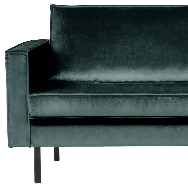 Sofa Chaiselongue RODEO Recamiere Samt blaugrün links Tagesbett