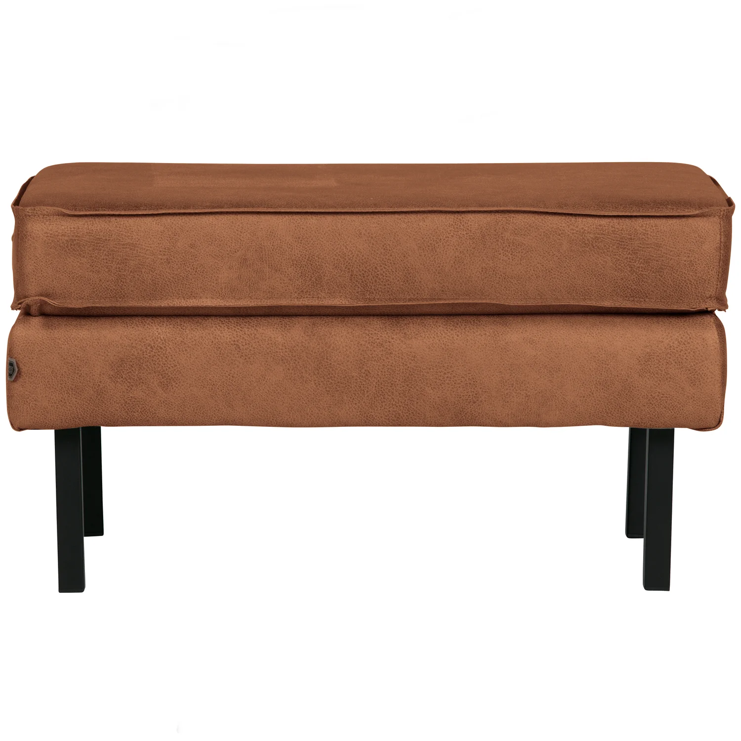 RODEO Hocker recyceltes Eco Leder cognac Fußhocker