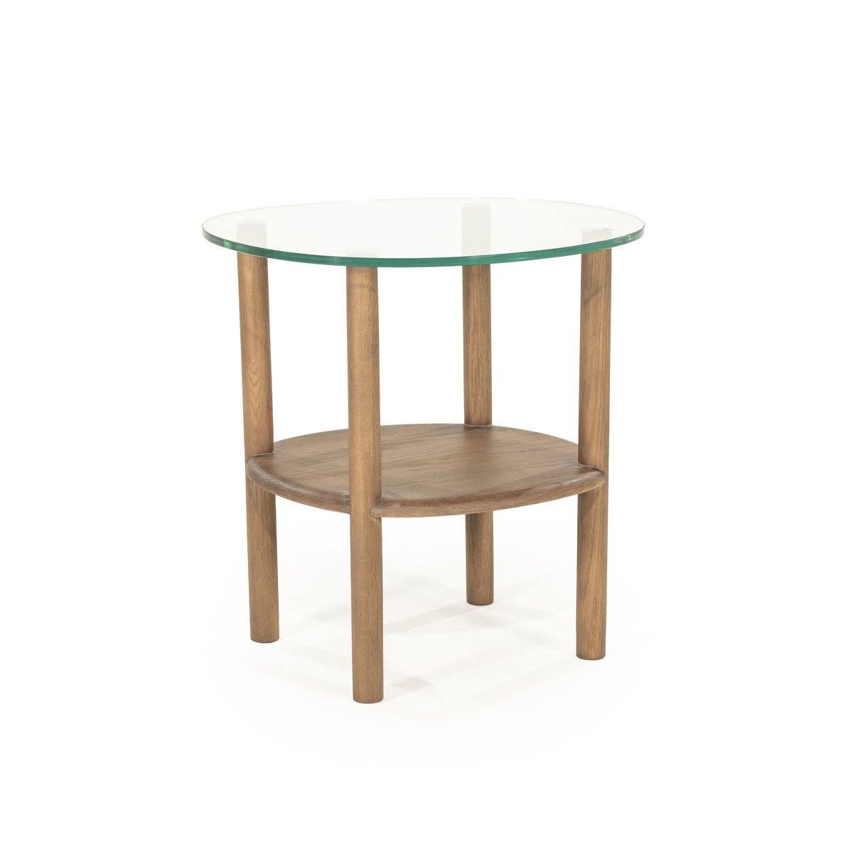 Couchtisch Cleo rund 50 cm mit Glasplatte