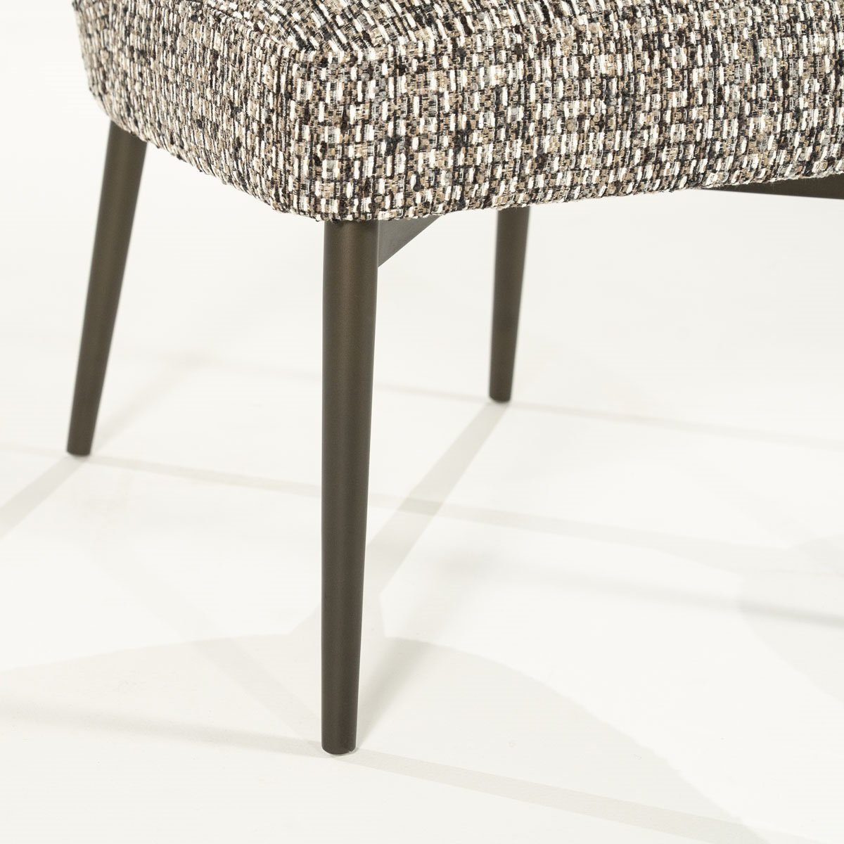Esszimmerstuhl Tobias Vierfußstuhl Metall Stoff taupe