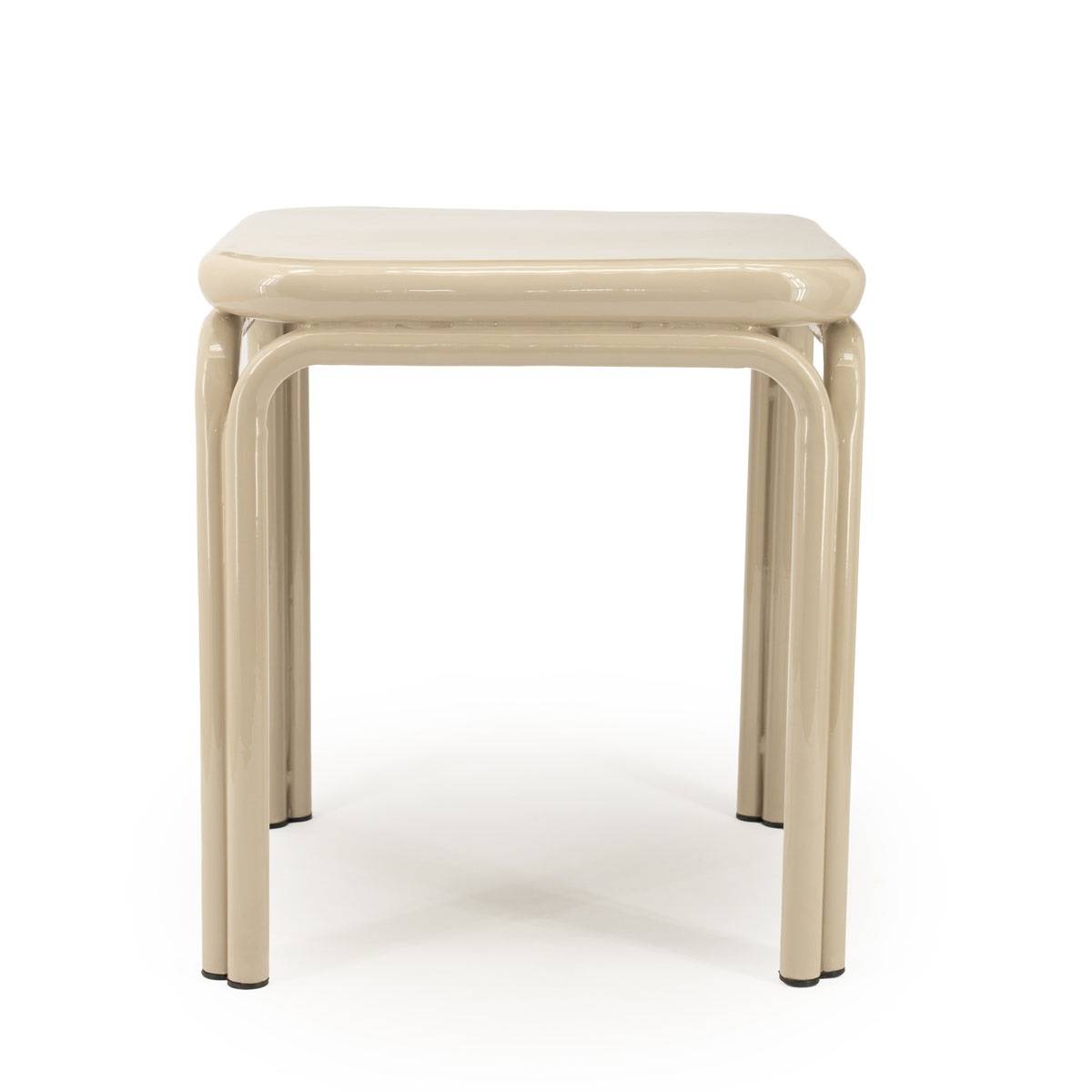 Beistelltisch Zilo 43 x 43 cm Metall beige  