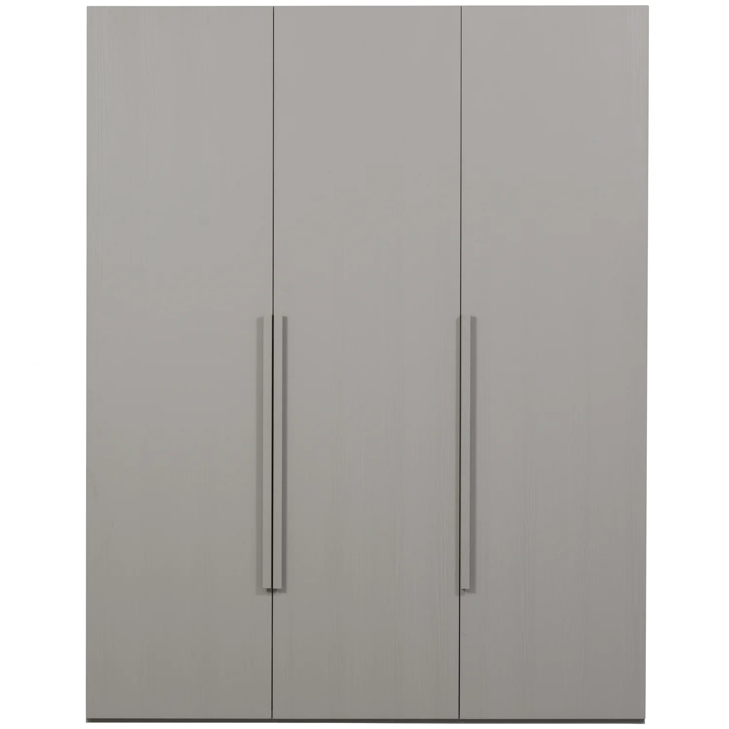 Kleiderschrank RENS B 165 cm 3-türig Nussbaumfurniers hellgrau