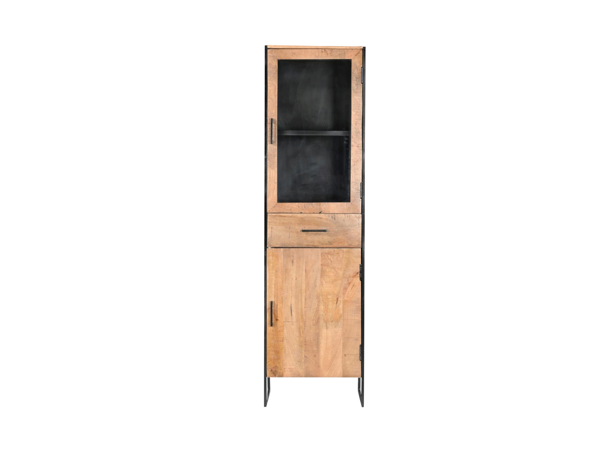 Schrank Elin schmal H 180 cm Mangoholz Vitrine