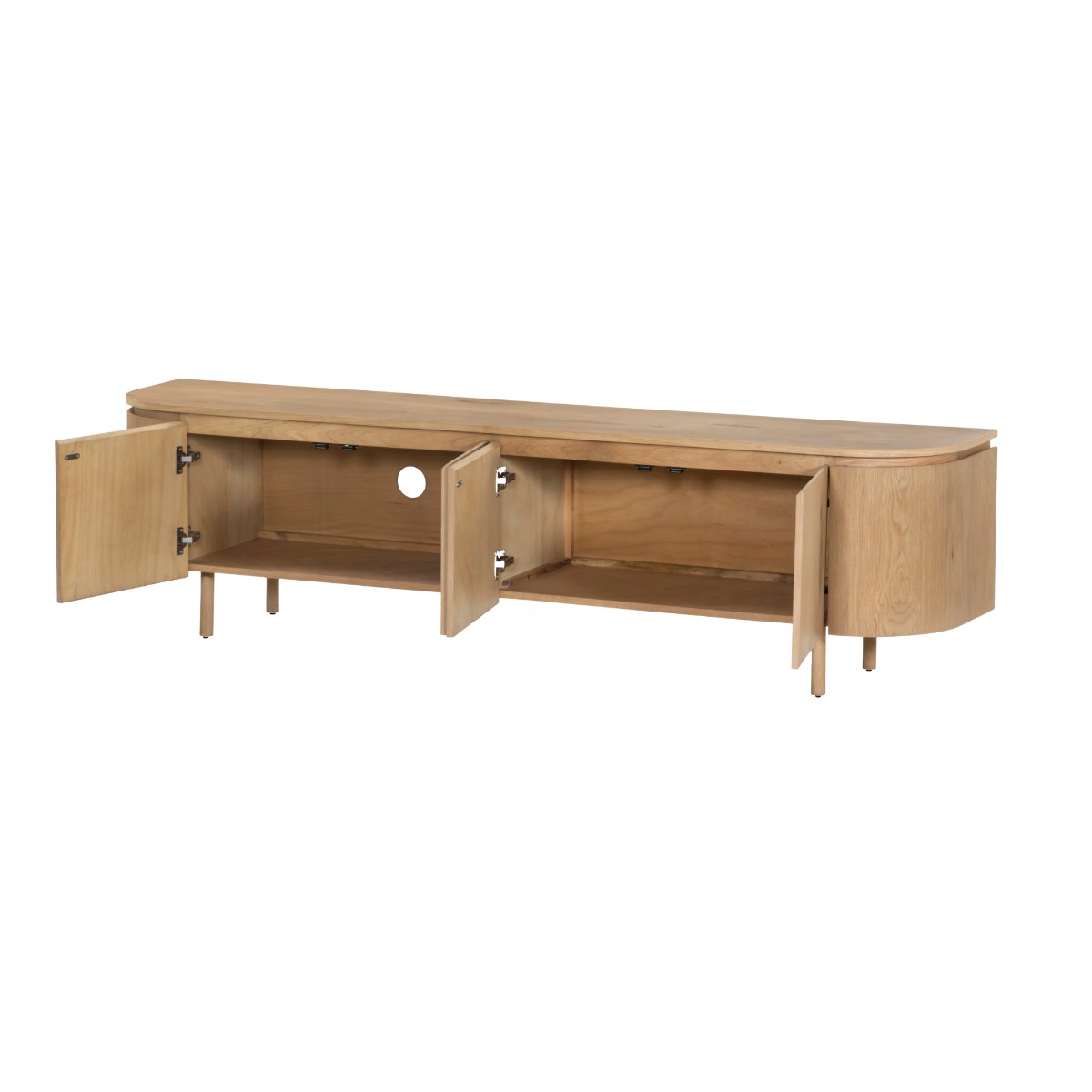 TV Möbel Lowboard Tobago 210 cm Eiche Furnier natur Sideboard