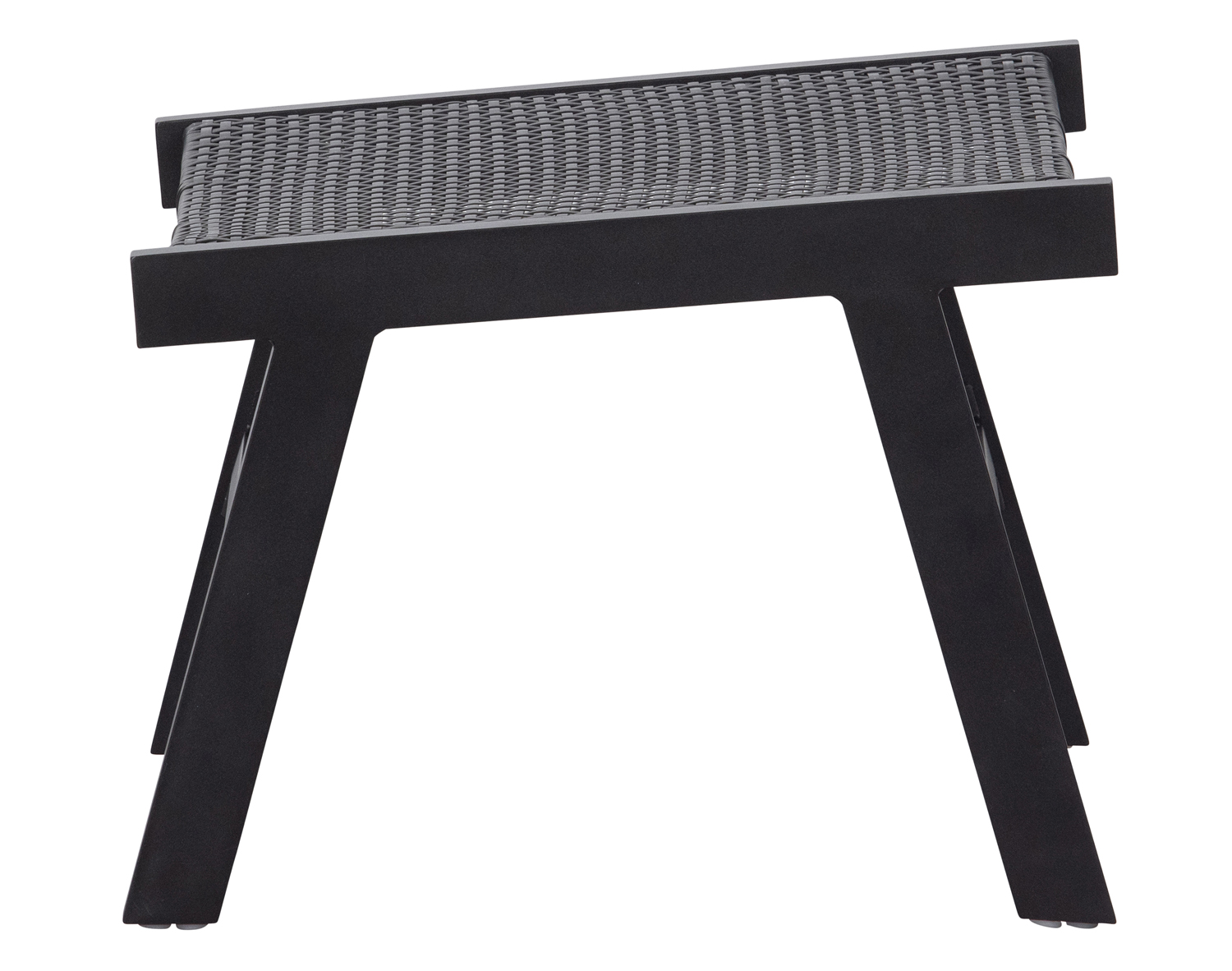 Woood 2er Set Garten Hocker Puk 57 x 54 cm Alu schwarz Fußhocker