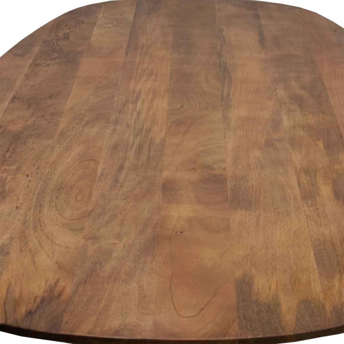 Esstisch MELINE braun oval Mango Holz 220 cm