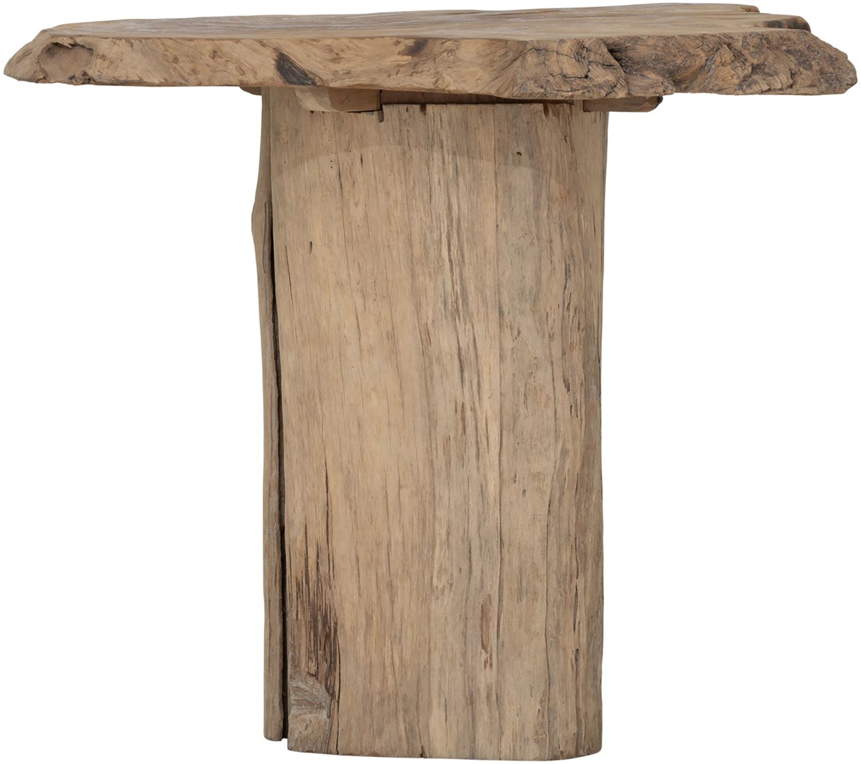 Bartisch MERAPI aus recyceltem Teakholz – Natur Unikat Outdoor