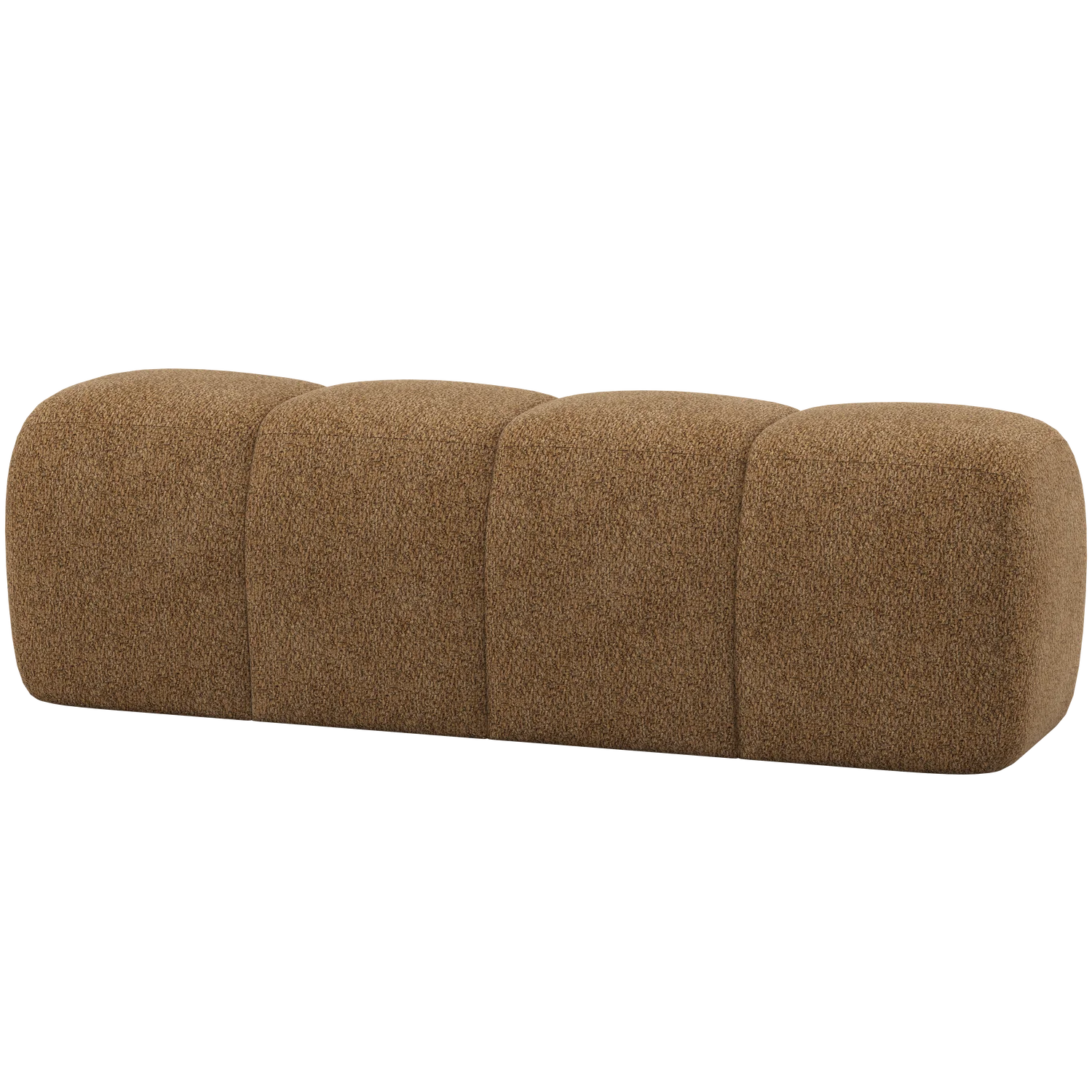 Esszimmerbank Hocker MOJO 164 cm Chenille Wolle honiggelb