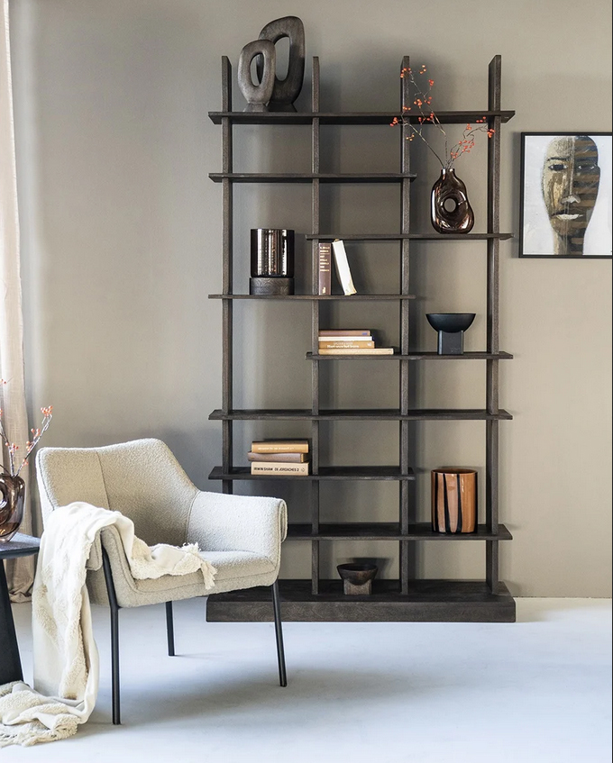 Bücherregal Regal OLIVER Mangoholz 120 x 220 cm braun