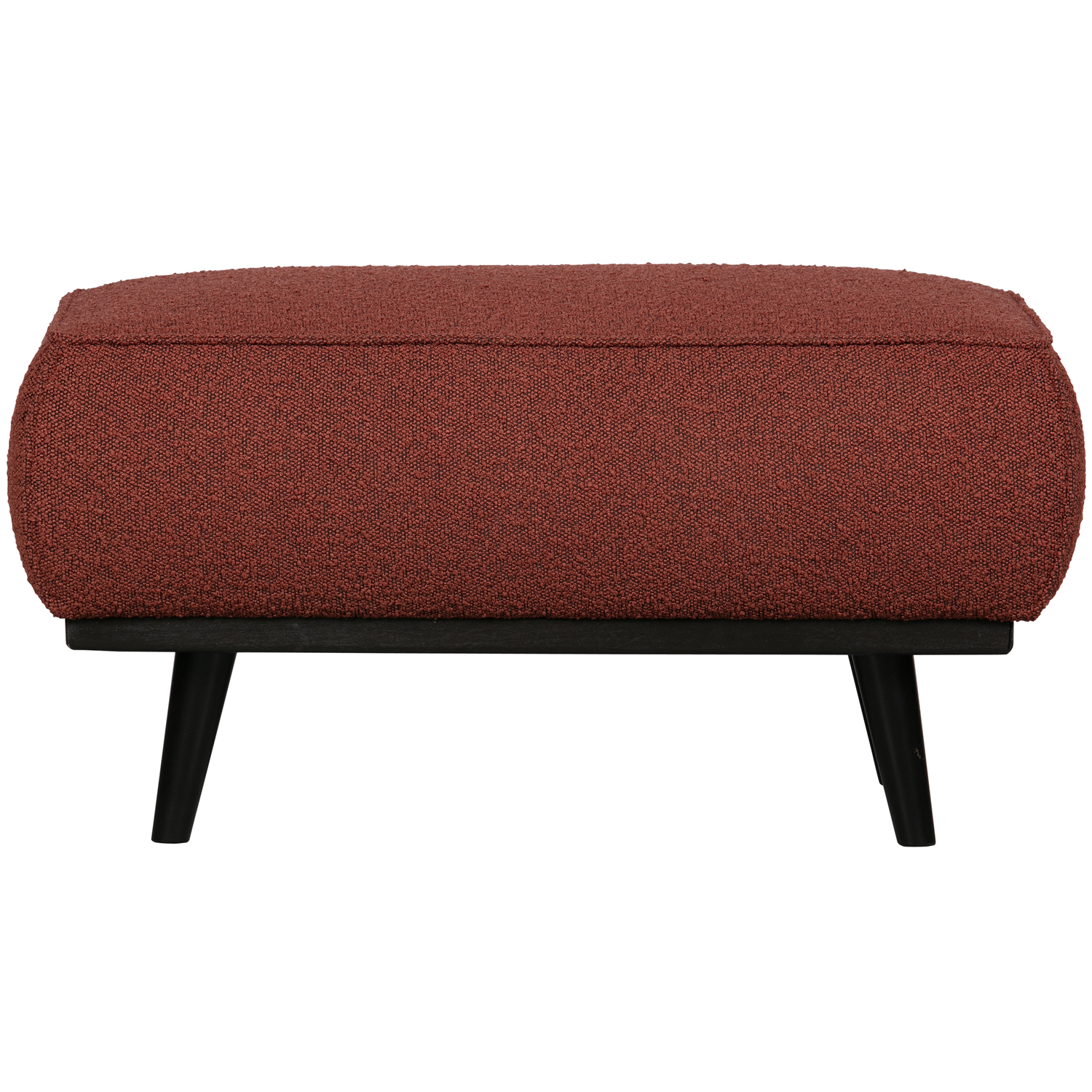 Hocker Polsterhocker Statement Bouclé Kastanie