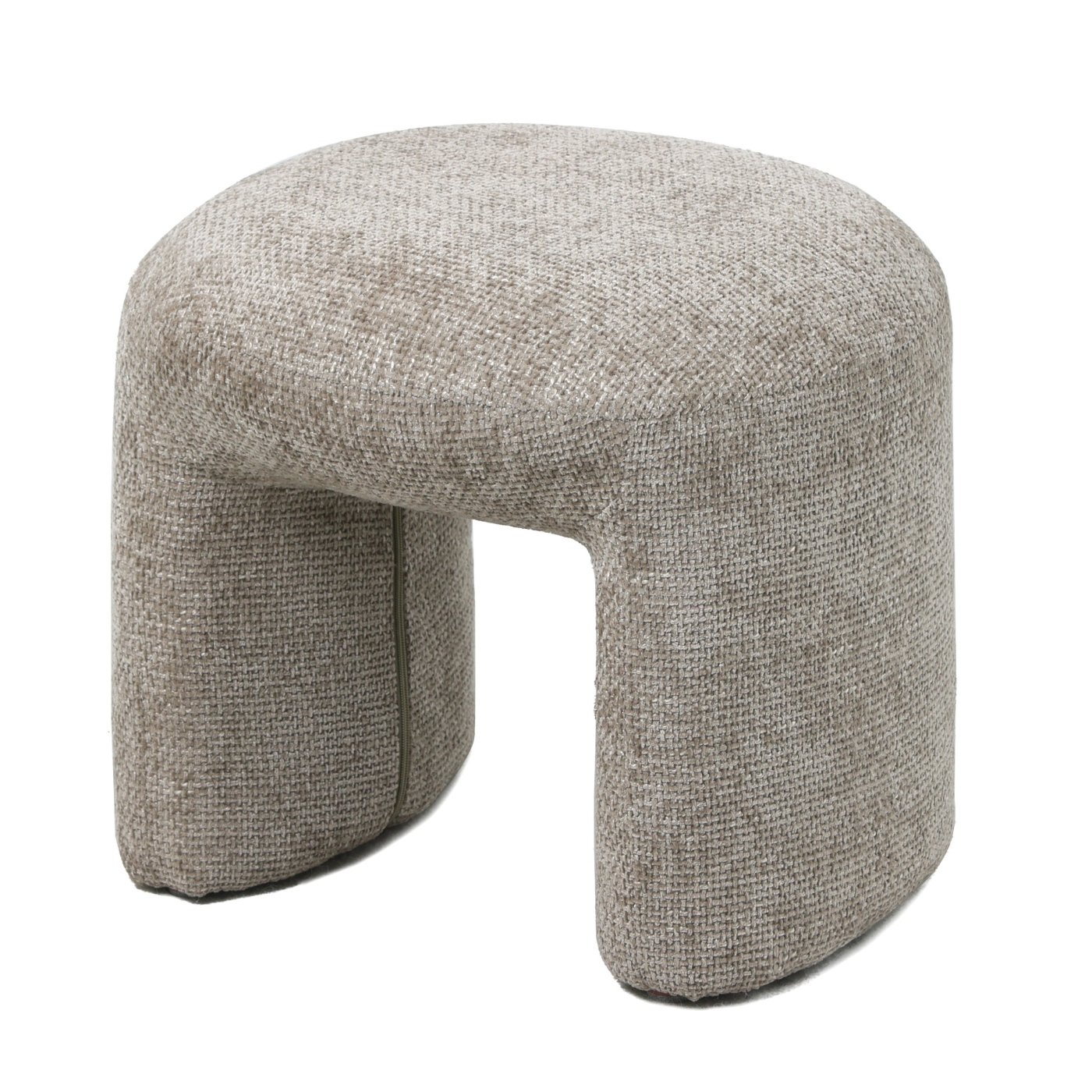 Hocker SAVEN Sitzhocker Stoff taupe
