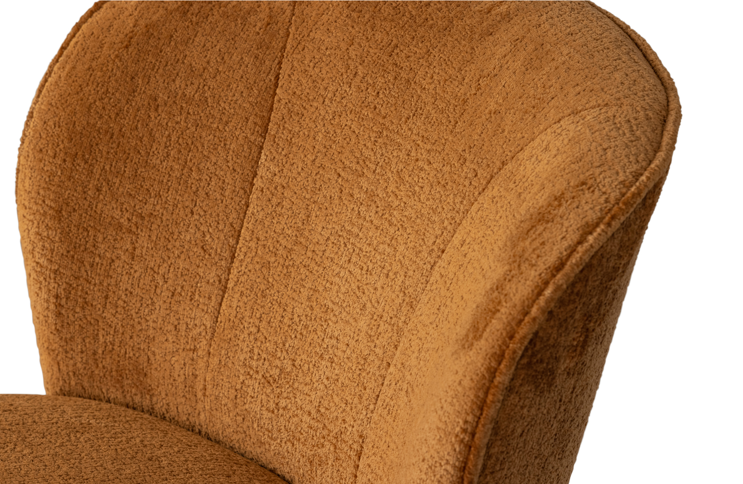 woood Sessel SARA structure velvet cognac Clubsessel